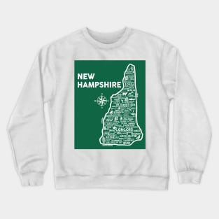 New Hampshire Map Crewneck Sweatshirt